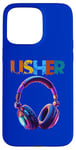 iPhone 15 Pro Max Vintage USHER Hiphop Headphone Retro Music Design Case