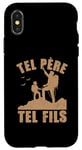 Coque pour iPhone X/XS Tel père tel fils accessoire randonneur humour