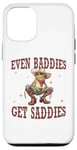 Coque pour iPhone 12/12 Pro Funny Cowboy Frog Even Baddies Get Saddies Citation Yee Haw Des