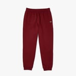 Lacoste Unisex Organic Cotton Fleece Joggings Pants in Red material_cotton - Size X-Large