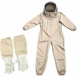 Combinaison d'apiculteur - Tenue professionnelle d'apiculture avec gants, vêtement à capuche de protection pour apiculteurs contre les guêpes,