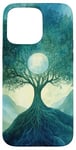 iPhone 15 Pro Max Fantasy Yggdrasil Tree Life Nature Spiritual Moon Case