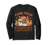 Farm Fresh Pumpkin Fall Harvest Pumpkins Country Life Long Sleeve T-Shirt