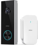 AOSU Wireless Doorbell Camera, Battery-Powered Video Doorbell, 2K Resolution, No