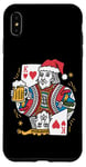 iPhone XS Max King Of Hearts With Beer - Vintage Card Game Beer Lover Case