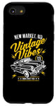 Coque pour iPhone SE (2020) / 7 / 8 New Market Maryland USA Vintage Vibes Car Design vieilli