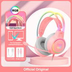 Pink ONIKUMA Casque de Jeu Flexible RGB, Comporte un Micro, Son Version HD, Prise Jack 3.5 mm, Idéal pour Xbox, PS5, Switch, Ordinateur et PS4 ""Nipseyteko