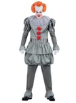 Smiffys IT Chapter Two Pennywise Costume for Adults, Top with Neck Ruffle and Trousers, Grey, Officially Licensed, Ideal for Halloween and Matching Group Fancy Dress Parties