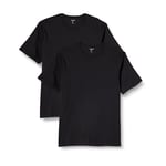 Amazon Essentials Men's T-Shirt Regular-Fit Short-Sleeve Crewneck, Pack of 2, Black, 5XL Plus Tall