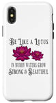 iPhone X/XS Be Like a Lotus Strong Beautiful Positive Quote Lotus Garden Case