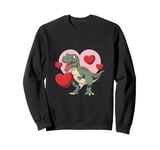 Cute Valentines Day Trex Dino Tee - Valentines Day Dinosaur Sweatshirt