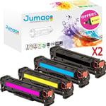 8 Toners cartouches Jumao compatibles pour HP LaserJet Pro 200 MFP M276n M276nw