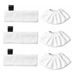 Lot de 3 lingettes de rechange en microfibre et 3 chiffons en microfibre pour Karcher Easy Fix SC1/SC2/SC3/SC4/SC5/SV7, chiffon accessoire pour