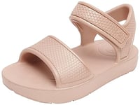 Fitflop Boy's Unisex Kids Iqushion Sandal with Backstrap Solid Flip-Flop, Rose Gold, 9 UK Child