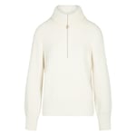 Pull FEMME MORGAN avec manches longues et col camionneur beige pilou