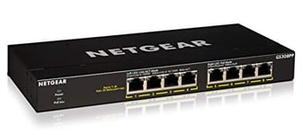 NETGEAR (GS308PP) Switch Ethernet PoE+ 8 Ports RJ45 Gigabit (10/100/1000)- switch RJ45 avec 8 Ports PoE+ @ 83W, positionnement sur un bureau ou au mur, Connectivité Simple pour les PME ou à domicile+