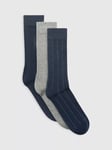 Calvin Klein Classic Socks Gift Box, Pack of 3, Blue Multi