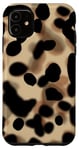 Coque pour iPhone 11 Motif écaille de tortue claire - Crème