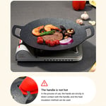 (38cm）Korean Grill Pan With Non Stick 6 Layer Coating Round BBQ Griddle For HS