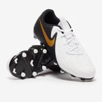 NIKE JUNIOR PHANTOM GX II ACADEMY FG MG WHITE BLACK METALLIC GOLD COIN UK 3