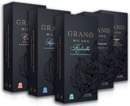 Grano Milano Variety Pack 50 Coffee Pods Compatible with Nespresso Original line