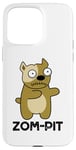 Coque pour iPhone 15 Pro Max Zom Pit Funny Zombie Pitbull Jeu de mots