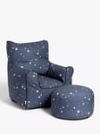 John Lewis Stardust Bean Bag Chair and Stool Set