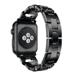 Apple Watch 41mm Series 9 Lyxigt armband med glittrande stenar, svart