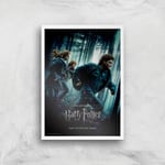 Harry Potter and the Deathly Hallows Part 1 Giclee Art Print - A2 - White Frame