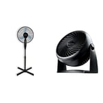 Ardes - AR5AM35P Ventilateur sur pied Puissant et silencieux, 3 pales de 30 cm, oscillant, réglable en hauteur et en inclinaison Ventilateur & Honeywell Ventilateur électrique TurboForce