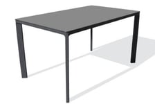 Table de jardin Meet en aluminium coloris gris anthracite L.160 x l.90 x H.73 cm Ezpeleta