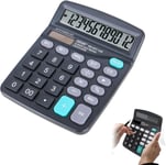 Calculatrice, Calculette De Bureau Solaire, Grand Boutons Et Écran Lcd À 12 Chiffres, À Piles Et Solaire, Pour Maison Et École,Mini Calculatrice Fonction Standar