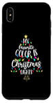 Coque pour iPhone XS Max Ma couleur préférée est les lumières de Noël