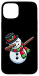 iPhone 15 Plus Dabbing Snowman Santa Hat Dab Pose Funny Christmas Case