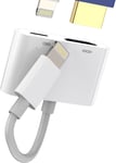 Adaptateur Lightning Vers Hdmi (2 En 1) Pour Iphone 14 Pro Max, Câble De Charge, Prise Jack Pour Apple Mfi Certified 1080P, Écran Multiport, Écran Tv Numérique, Audio, Vidéo, Pour Projecteur,