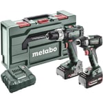 BSLBL+SSD200LTBL -Perceuse-visseuse à percussion sans fil, Clé à chocs sans fil + batterie, + chargeur W611002 - Metabo