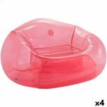 Fauteuil de piscine gonflable Intex Beanless Transparent Rose 137 x 74 x 127 