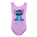 Stitch Kids Girls Monokini Badkläder Baddräkt Lila Purple 9-10 Years