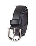 Amazon Essentials Ceinture en Jean Skinny décontractée avec Boucle à ardillon Unique (Grandes Tailles Disponibles) Femme, Noir, XL