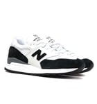 Balance Made In Usa 998 White & Black Suede Trainers