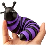 Fidget Slug Leksak Artikulerande Stim Leksak Vit/svart,pop It Slug 3d Tryckt Artikulerad Slug Fidget Leksak black and purple