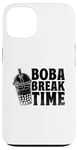 Coque pour iPhone 13 Boba Break Time Thé au lait Bubble Tea Boba Pearl Lover