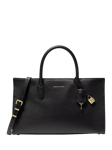 Michael Kors Scarlett Leather Medium East/West Tote Bag, Black