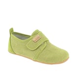 Living Kitzbühel Klettmodell Canvas mit Lederinnensohle, Chausson Garçon Unisex Kinder, Vert Pomme, 23 EU