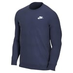 Nike BV2666 M NSW CLUB CRW FT Sweatshirt mens midnight navy/white XS