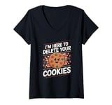 Womens Tech Support Xmas Cookies IT Helpdesk Christmas Computer V-Neck T-Shirt