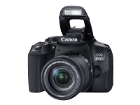 Canon EOS 850D - Digitalkamera - SLR - 24.1 MP - APS-C - 4 K / 30 fps - 3x optisk zoom EF-S 18-55 mm IS STM lins - Wi-Fi, Bluetooth