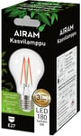 Airam LED-växtlampa, E27, klar, glödtråd 180 lm