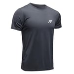 MEETWEE T-Shirt de Sport Homme, Baselayer Manches Courtes Maillot Running Tee Shirt Vetement de Fitness Football Jogging, Gris, S