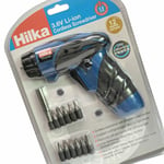 3.6v Cordless Screwdriver Set Bits Magnetic Holder Lithium-ion Work LED - HILKA